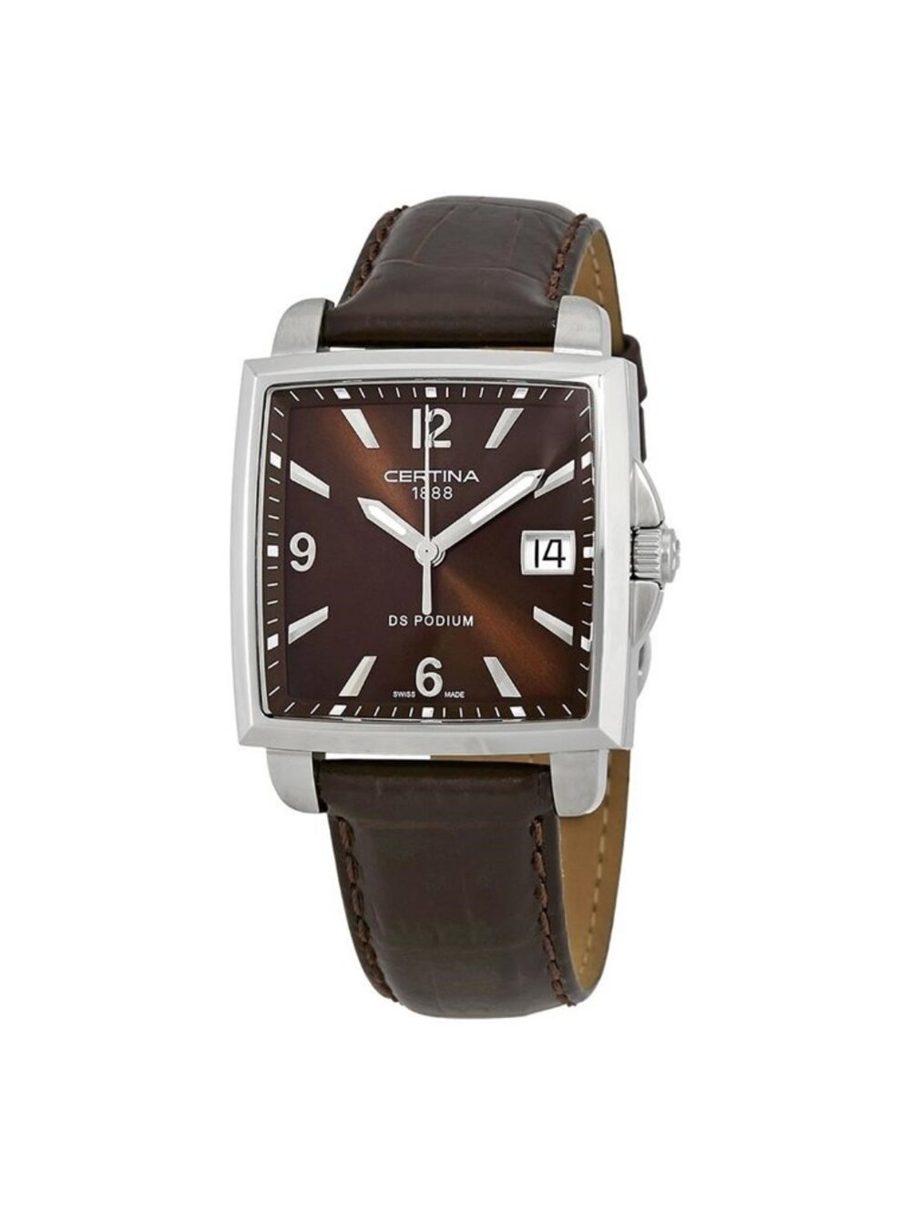 NWT Certina DS Podium Square Brown Dial Ladies Watch
